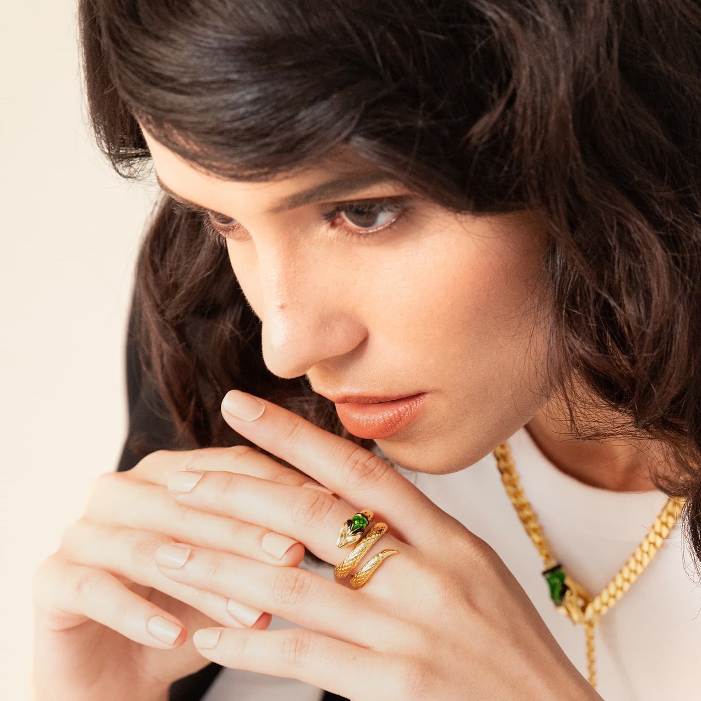 Anello serpente dorato