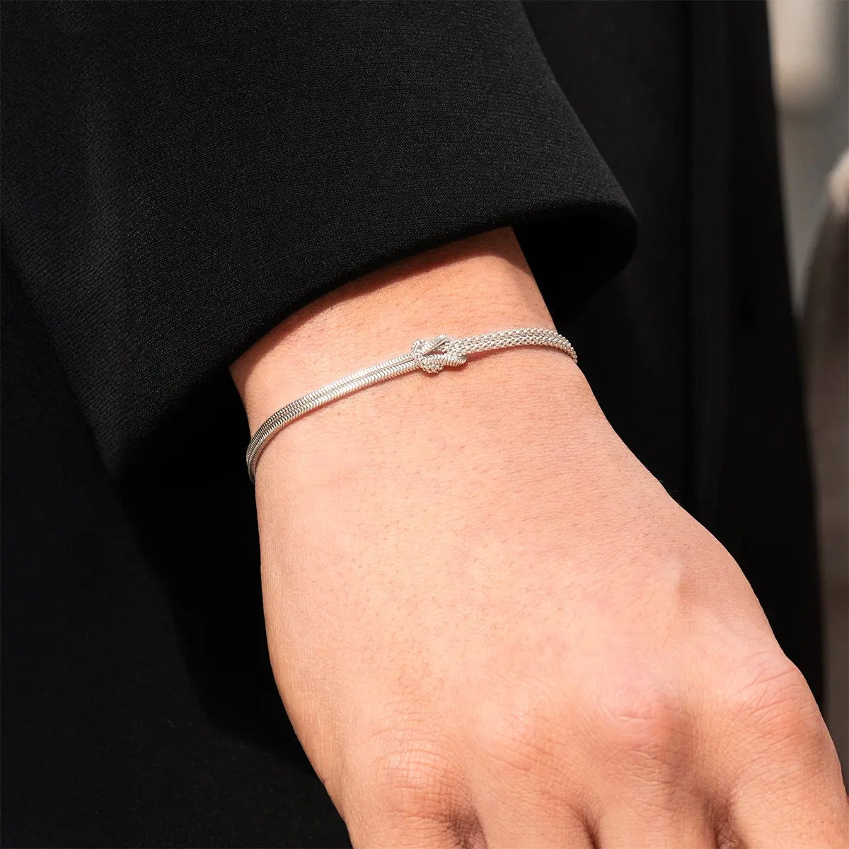 Bracciale Nodo d'amore argento