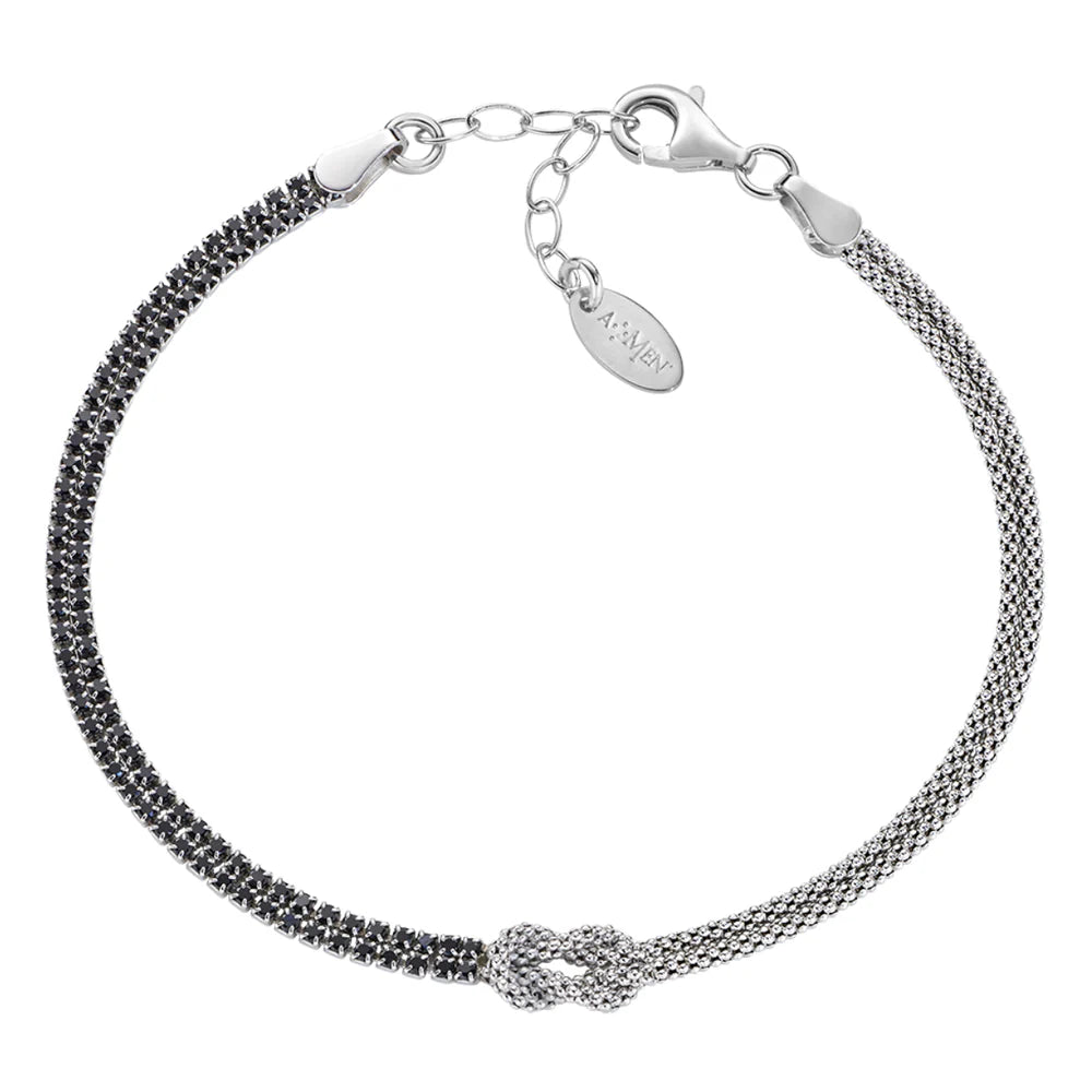 Bracciale Nodo d'Amore con Zirconi