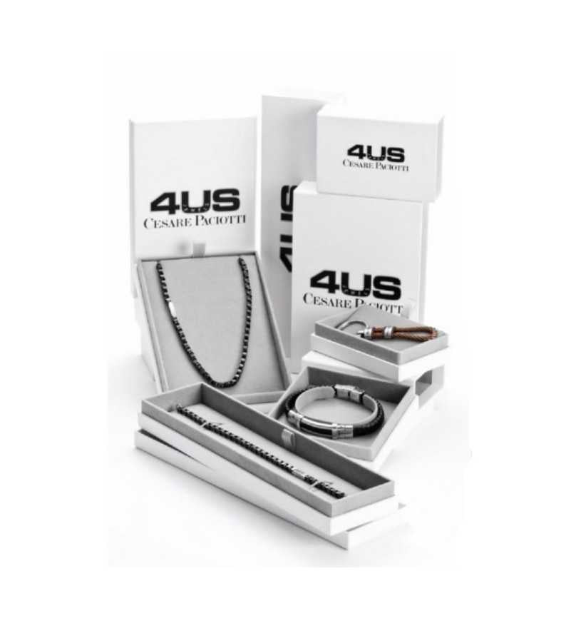 Bracciale 4US Cesare Paciotti uomo con texure oro
