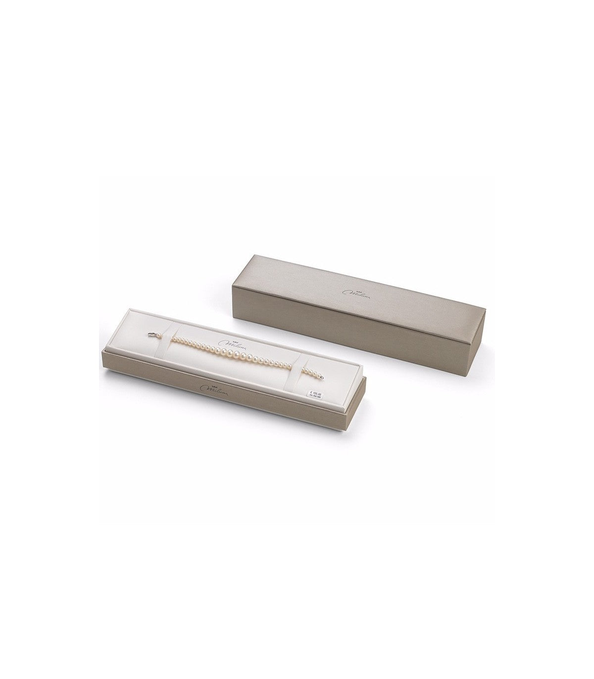 Bracciale di perle con sfera in oro stellata