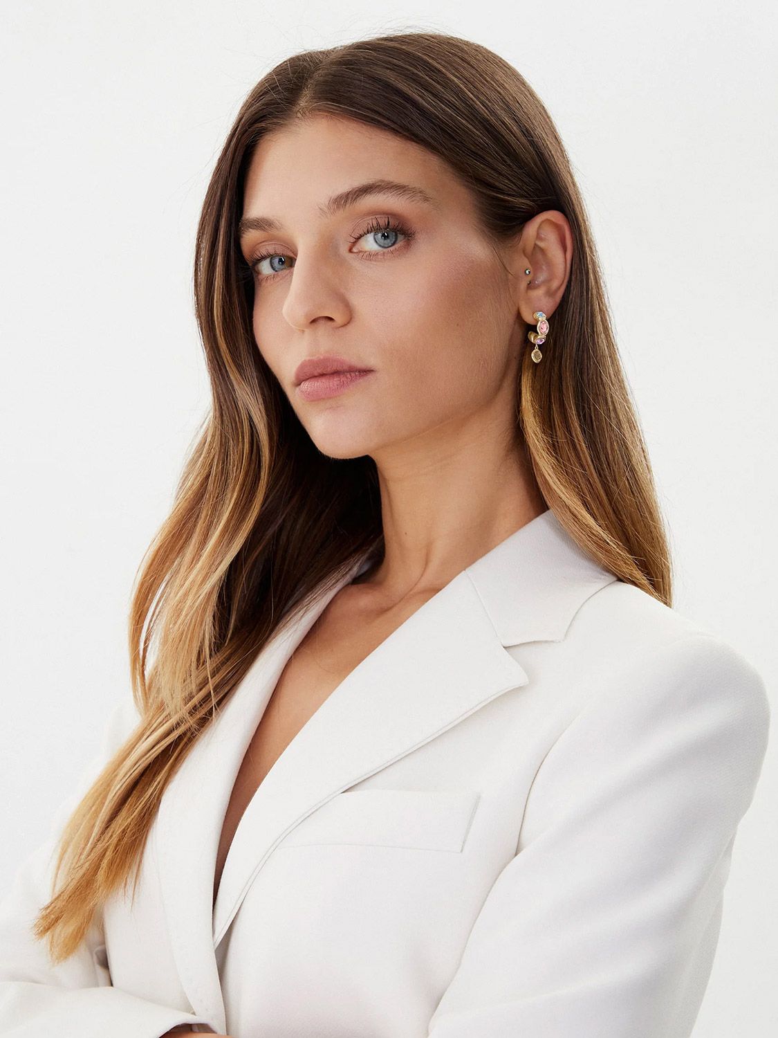 Orecchini Petra multi crystals hoops