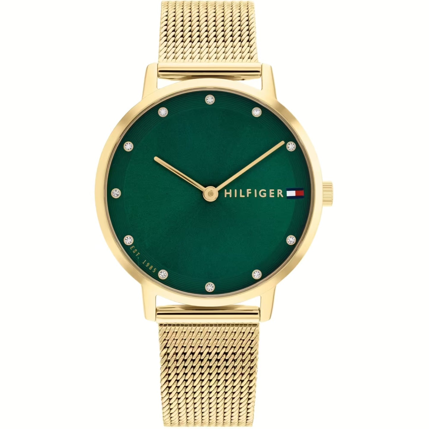Orologio Tommy Hilfiger Pippa Quarzo Donna Green e Gold mesh