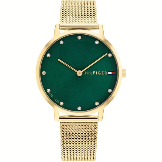 Orologio Tommy Hilfiger Pippa Quarzo Donna Green e Gold mesh