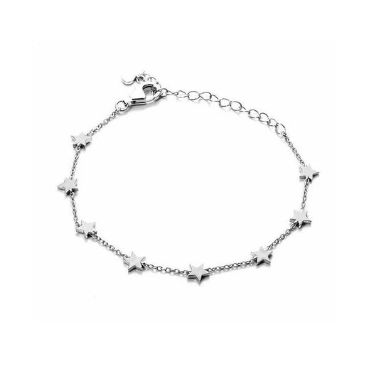 Bracciale in argento con stelle