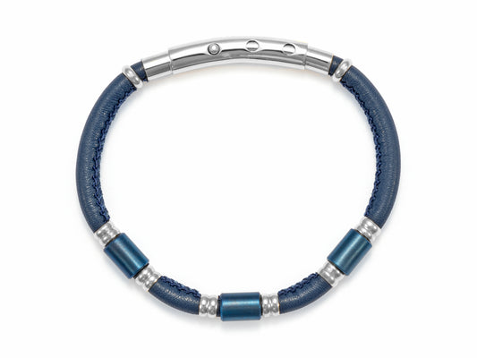 Bracciale in eco pelle blu