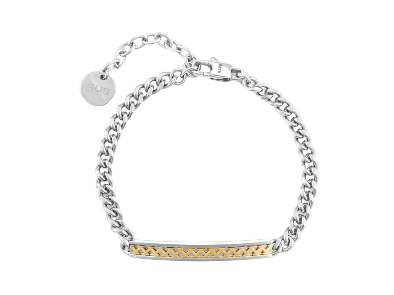 Bracciale 4US Cesare Paciotti uomo con texure oro