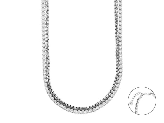 Collana tennis e catena