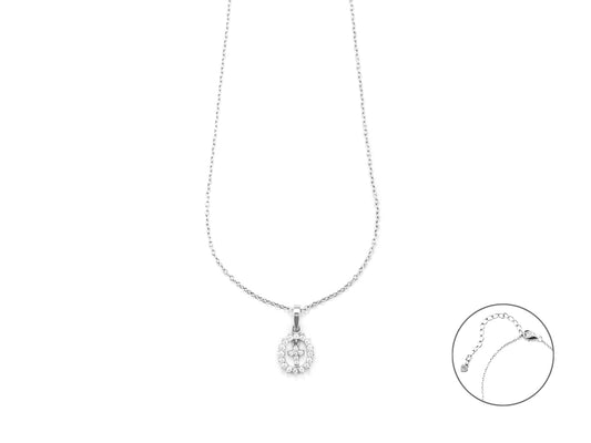 Collana Croce pavè zirconi bianchi