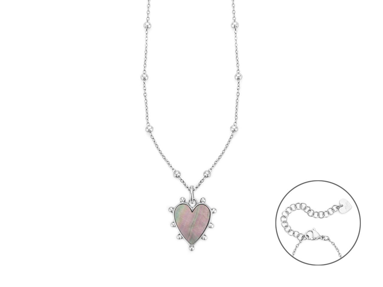 Collana cuore con madreperla