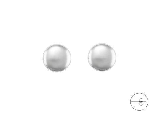 Orecchini Bottone in acciaio