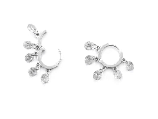 Orecchini in argento con cristalli