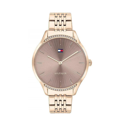 Orologio da donna Tommy Hilfiger oro rosa e strass