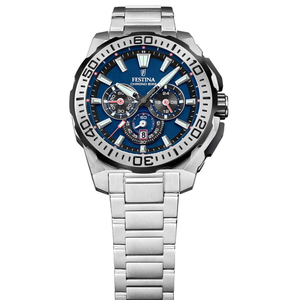 Orologio da uomo Festina Chrono Bike in acciaio inossidabile con cronografo, movimento al quarzo