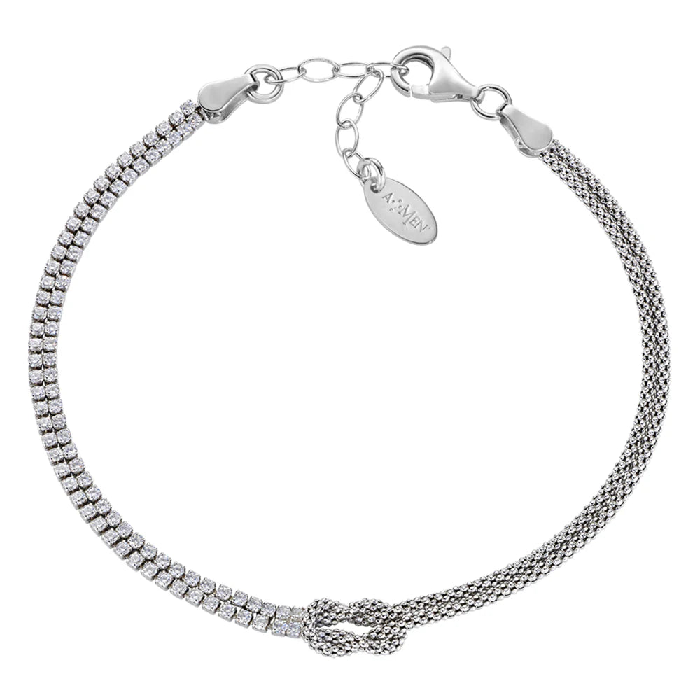 Bracciale Nodo d'Amore con Zirconi