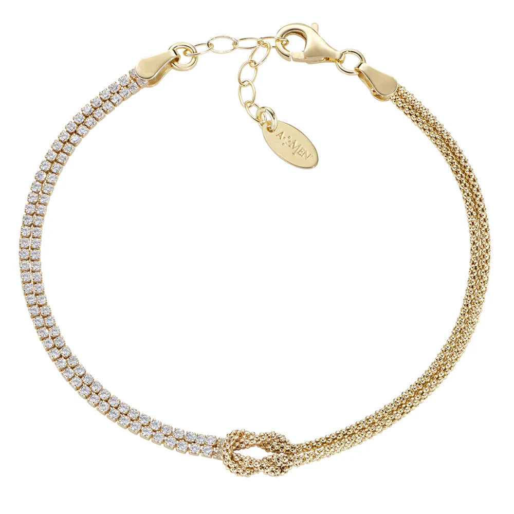 Bracciale Nodo d'Amore con Zirconi