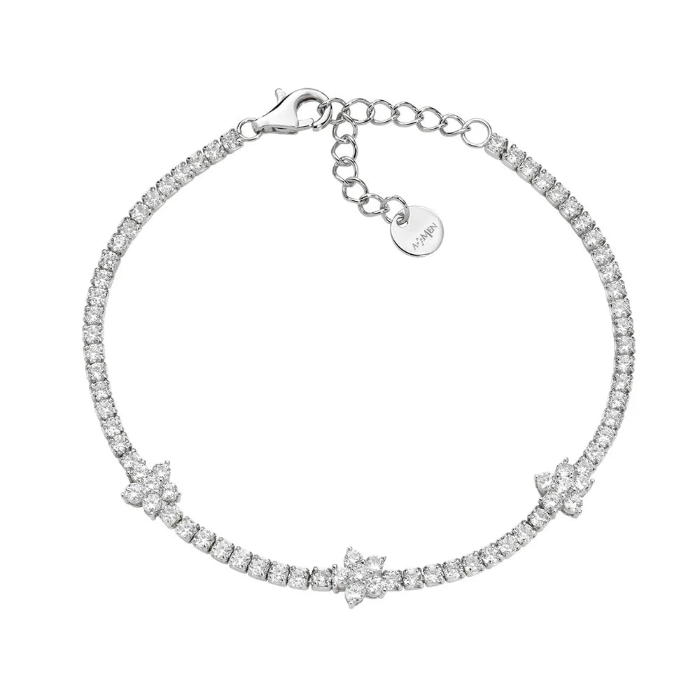 Bracciale Tennis Fiori con zirconi