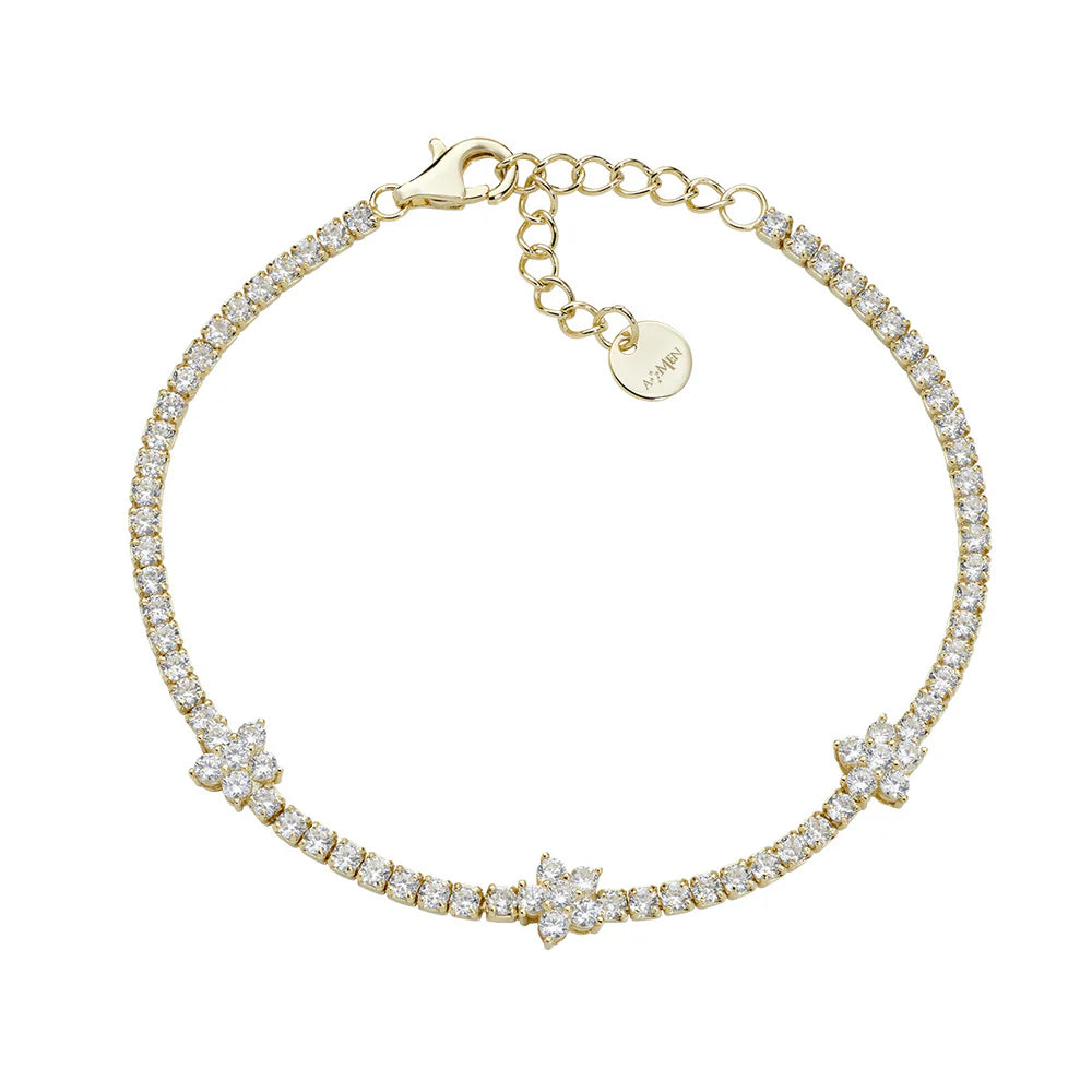 Bracciale Tennis Fiori con zirconi