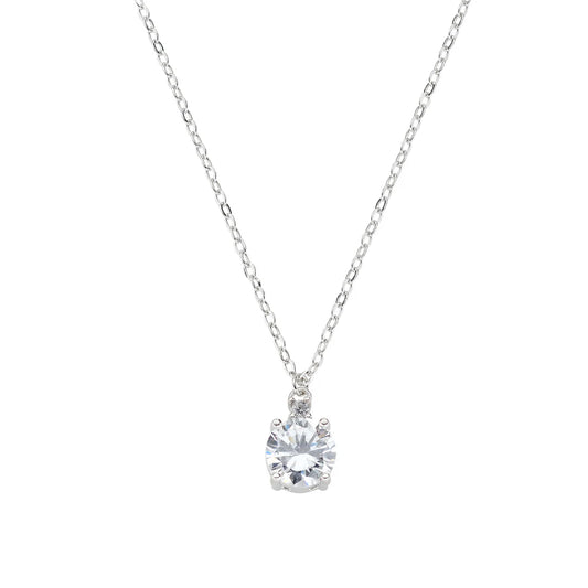Collana Diamonds con Solitario Bianco