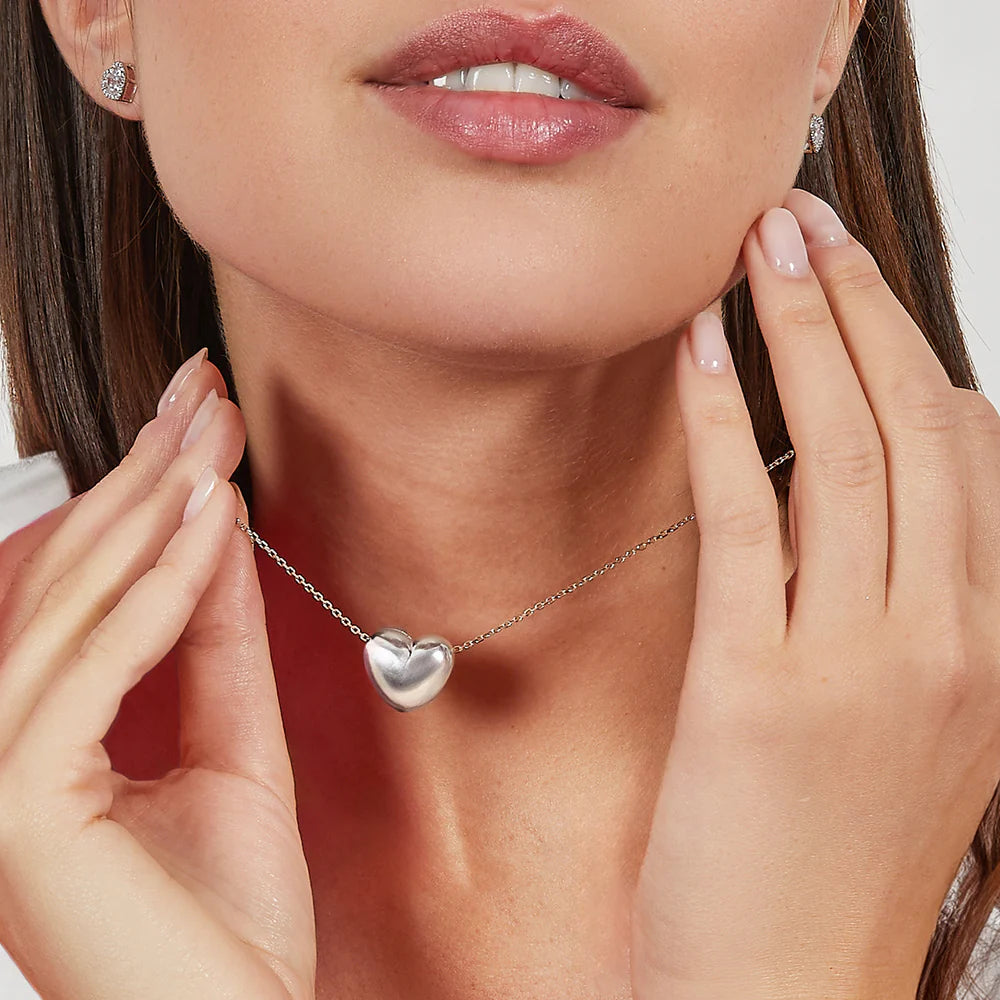 Collana Cuore Bombato Grande