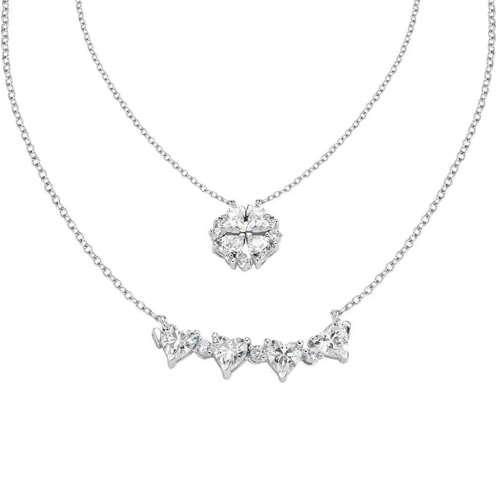 Collana Quadricuore Magnetico Bianco