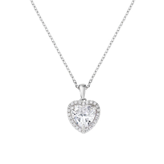 Collana Big Diamonds Cuore Bianco