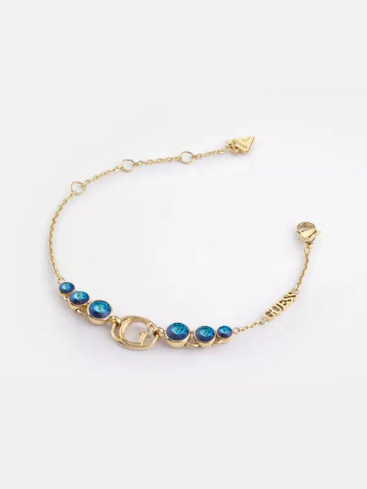 BRACCIALE DONNA IN ACCIAIO DORATO 316L CON ZIRCONI BLU