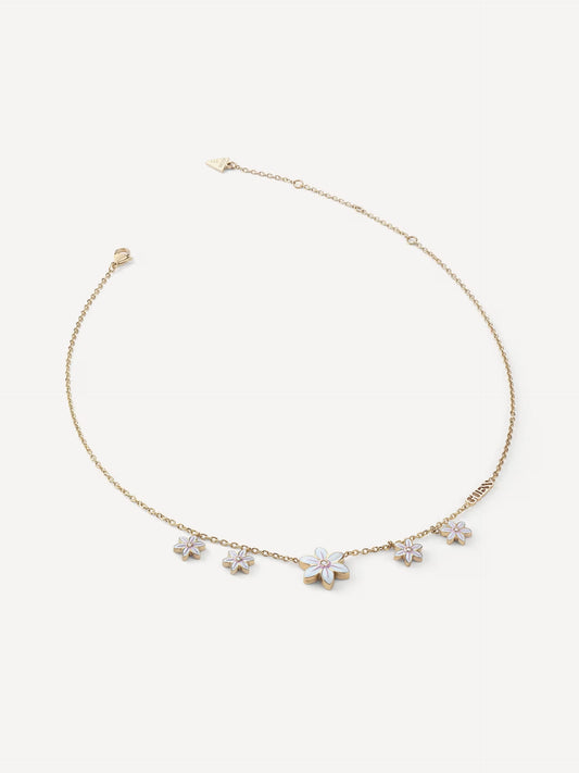 Collana White Lotus multi flowers