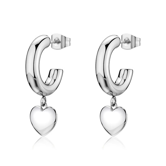 Orecchini AURORA cerchietti con cuore