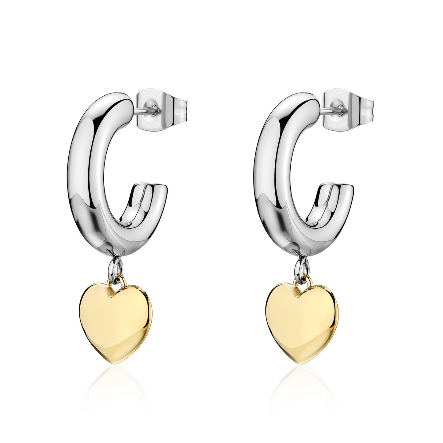 Orecchini AURORA cerchietti con cuore