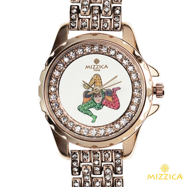 Orologio Trinacria in acciaio Rose Gold