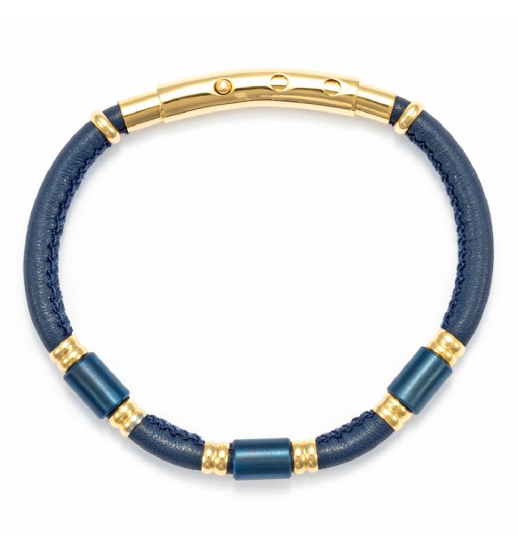 Bracciale in eco pelle blu