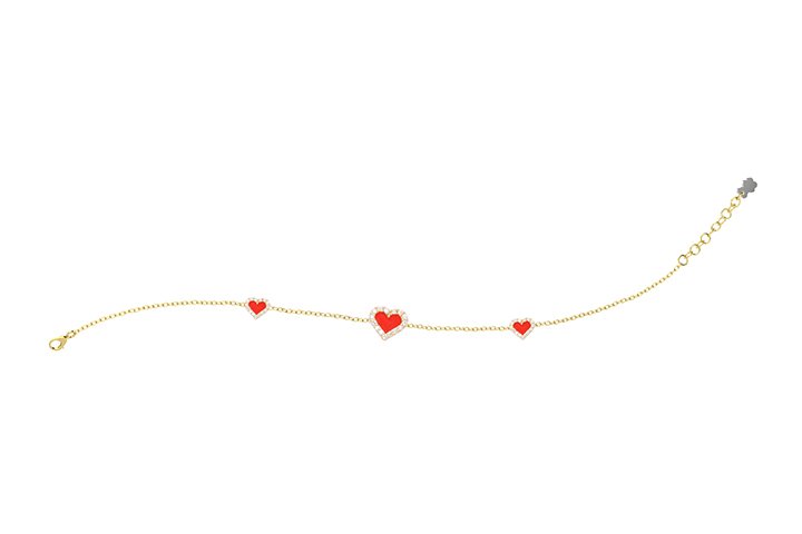 Bracciale Cuore e strass