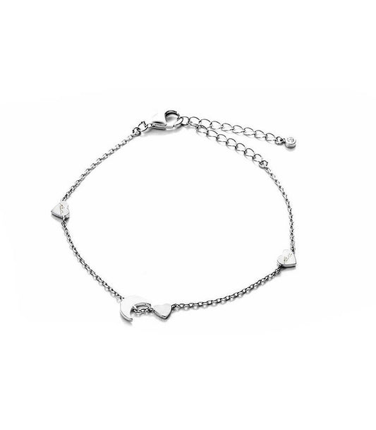 Bracciale in argento con Luna e Stella