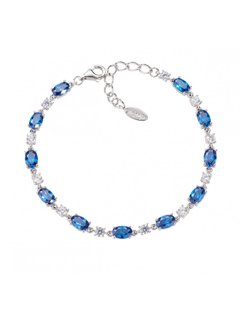 Bracciale tennis in argento con zirconi