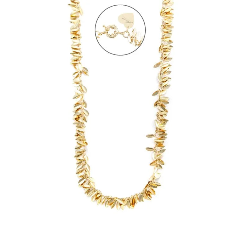 Collana Donna 4US Cesare Paciotti foglie oro