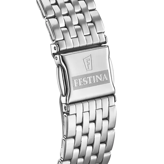 OROLOGIO FESTINA CLASSICS NERO CINTURINO IN ACCIAIO