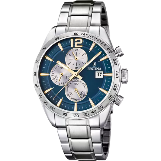 OROLOGIO FESTINA BLU CINTURINO IN ACCIAIO