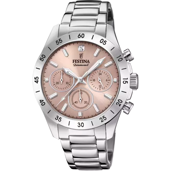 OROLOGIO FESTINA BOYFRIEND CON CINTURINO IN ACCIAIO ROSA, DONNA