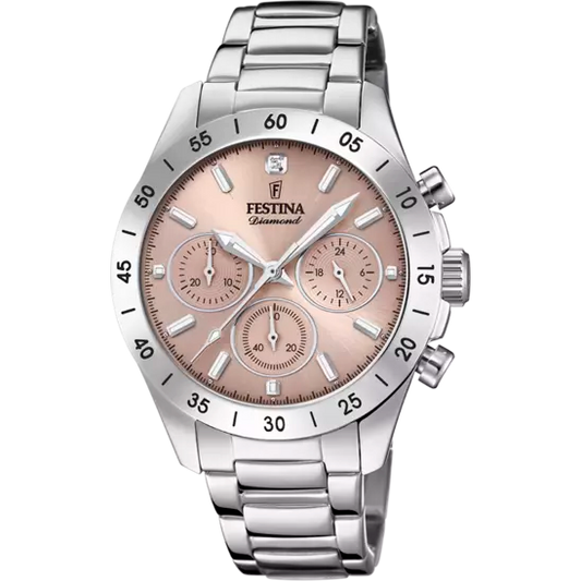 OROLOGIO FESTINA BOYFRIEND CON CINTURINO IN ACCIAIO ROSA, DONNA