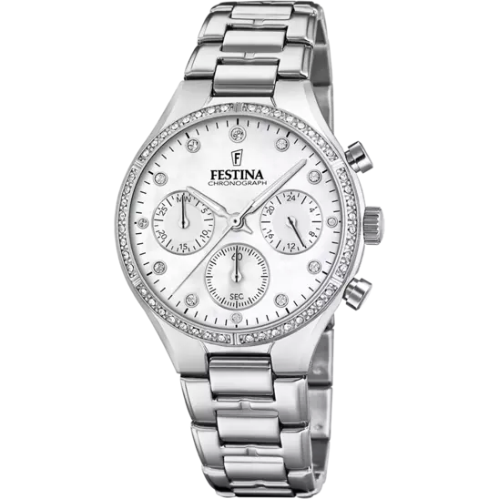 OROLOGIO FESTINA BOYFRIEND COLLECTION  MADREPERLA CINTURINO IN ACCIAIO, DONNA