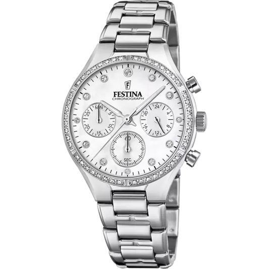 OROLOGIO FESTINA BOYFRIEND COLLECTION  MADREPERLA CINTURINO IN ACCIAIO, DONNA