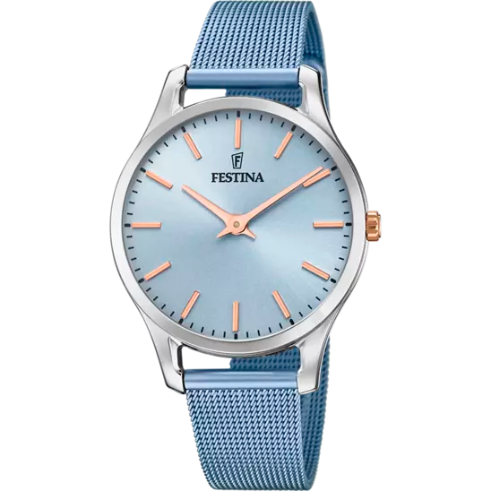 OROLOGIO FESTINA COLLEZIONE BOYFRIEND BLU CINTURINO IN ACCIAIO, DONNA