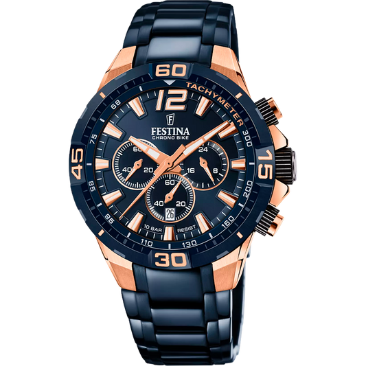 OROLOGIO FESTINA EDIZIONI SPECIALI F20524/1 BLU CINTURINO IN ACCIAIO, UOMO