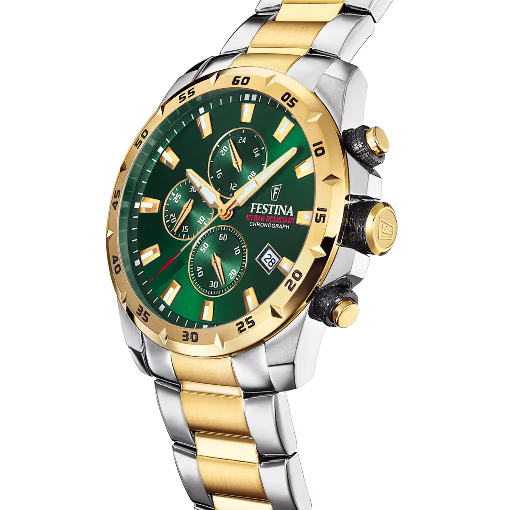 OROLOGIO FESTINA F20562/3 VERDE CON CINTURINO IN ACCIAIO, UOMO