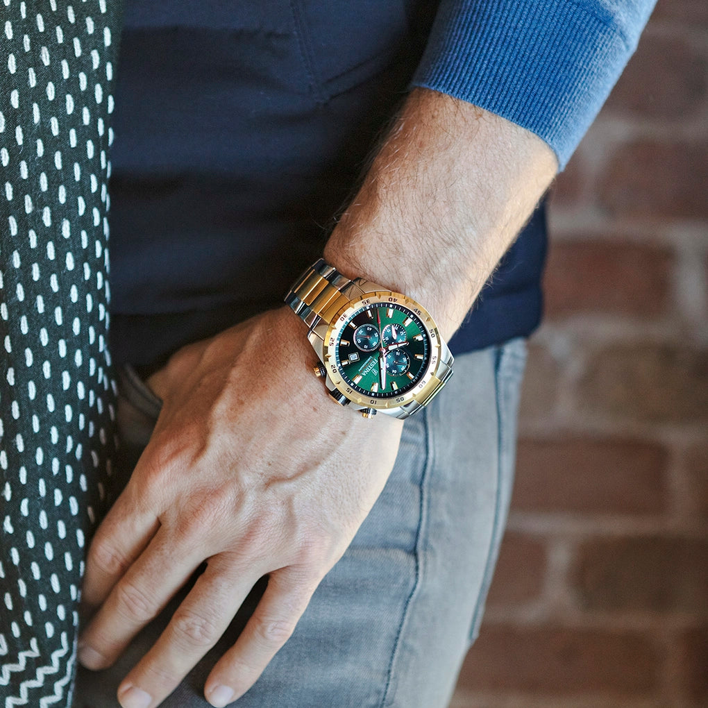 OROLOGIO FESTINA F20562/3 VERDE CON CINTURINO IN ACCIAIO, UOMO