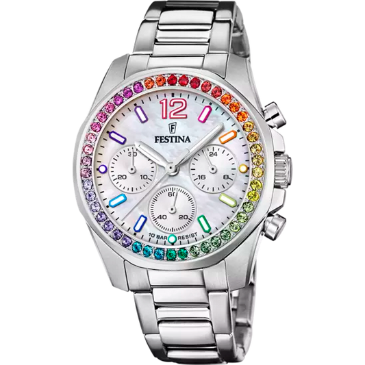 OROLOGIO FESTINA RAINBOW IN ACCIAIO