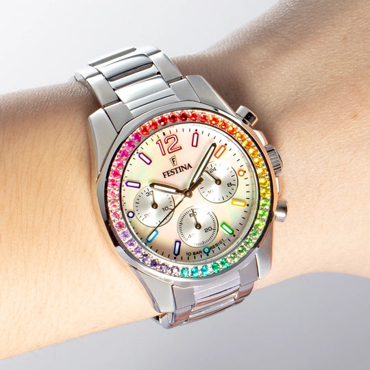 OROLOGIO FESTINA RAINBOW IN ACCIAIO