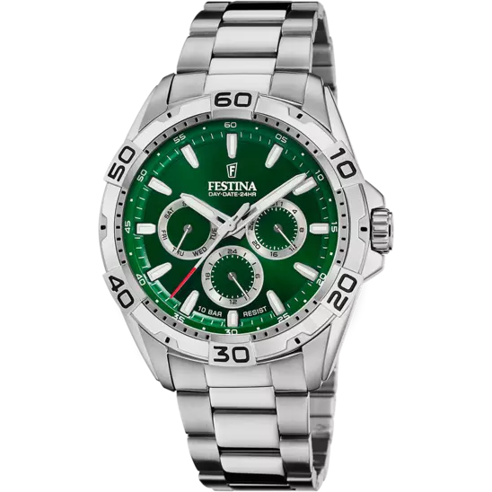 OROLOGIO FESTINA VERDE CINGHIA ACCIAIO INOSSIDABILE 316L