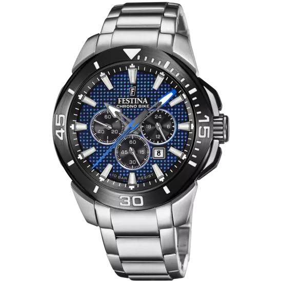 OROLOGIO FESTINA CHRONO BIKE BLU CON CINTURINO IN ACCIAIO INOSSIDABILE 316L